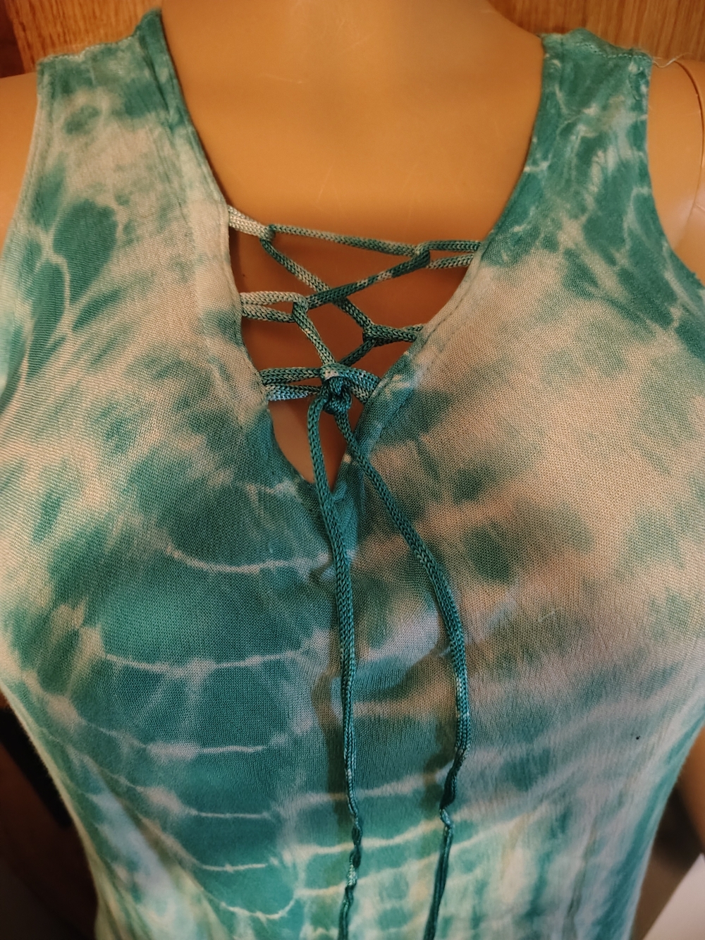 Boho, Batik, Handkerchief Hem, Summer Festival, Beach Sundress INGEAR RESORT - Picture 3 of 7